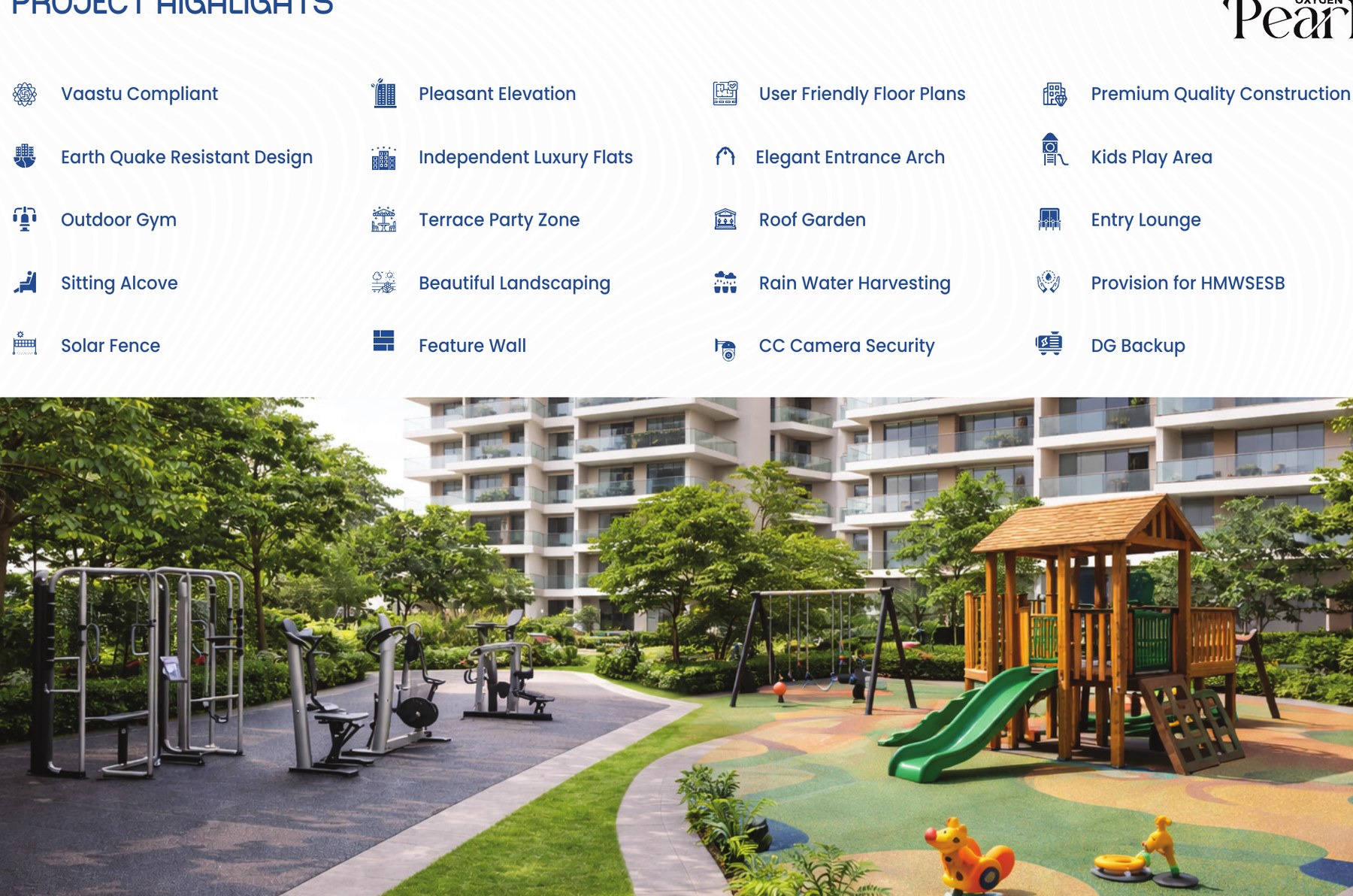 Oxygen Pearl landscaped project highlights