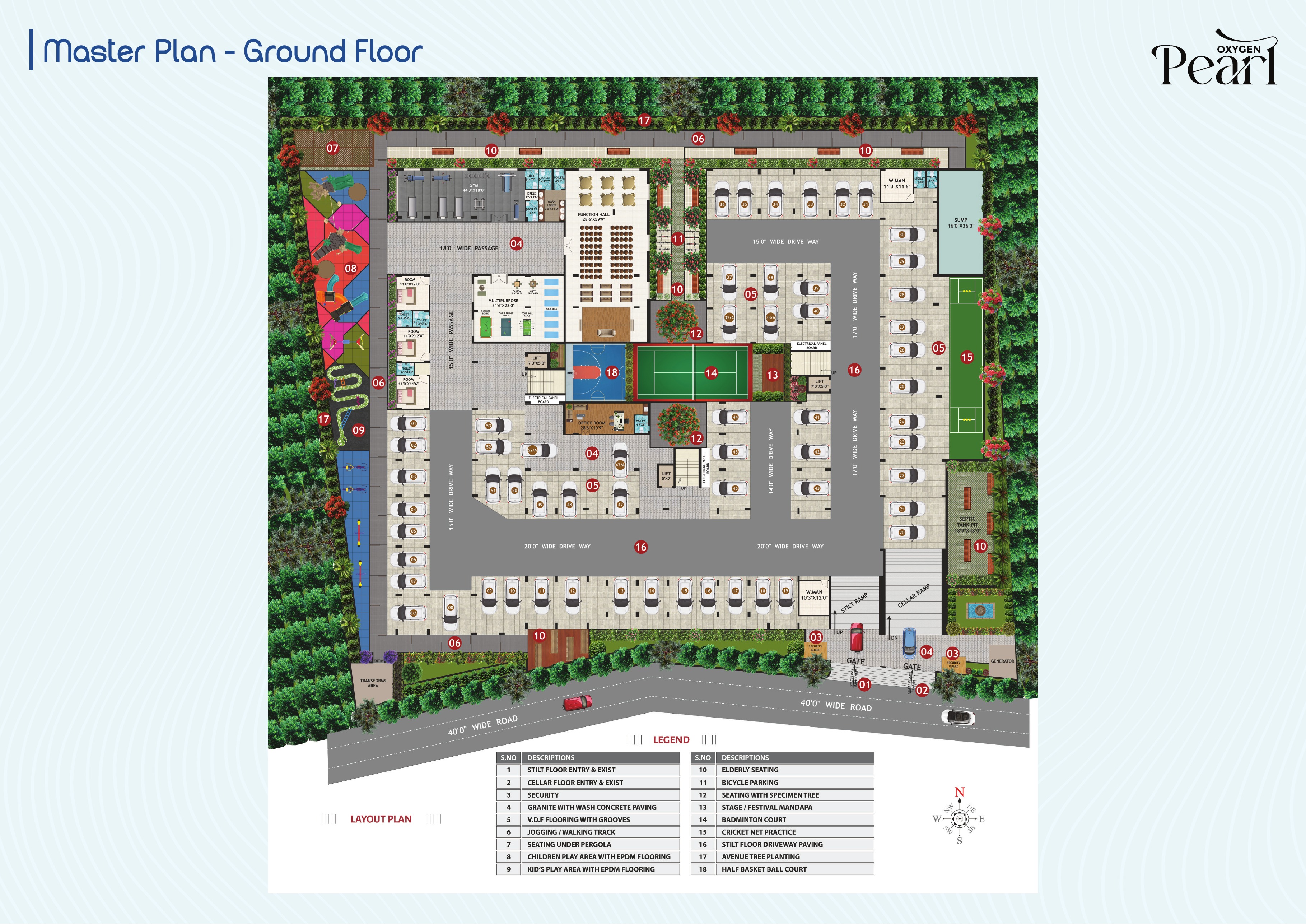 Oxygen Pearl master plan ground floor