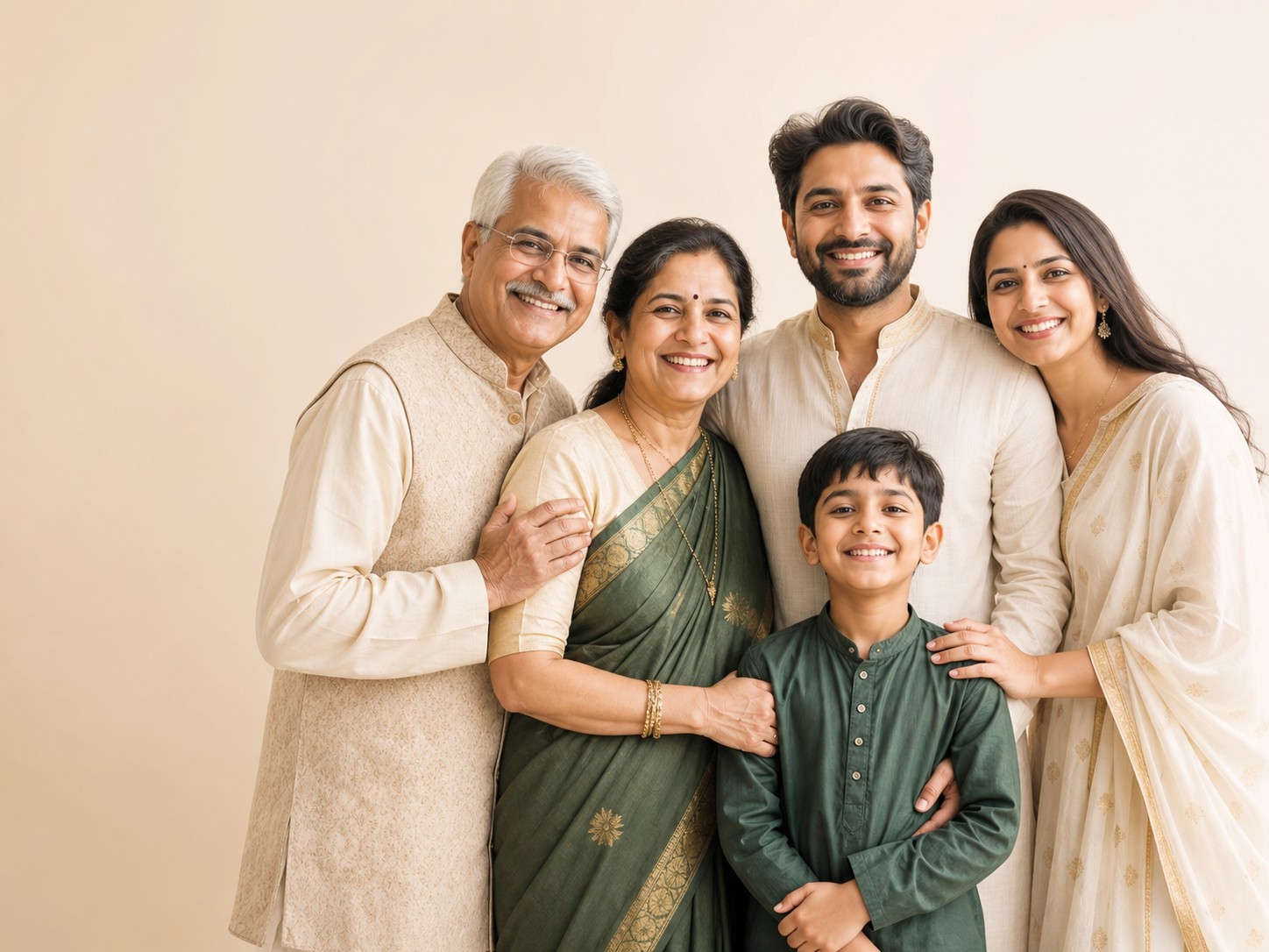 Happy Indian family